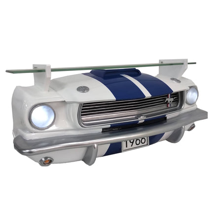 1966 Shelby GT350 Wall Shelf with Lights, White & Blue
