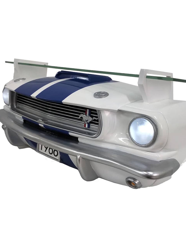 1966 Shelby GT350 Wall Shelf with Lights, White & Blue