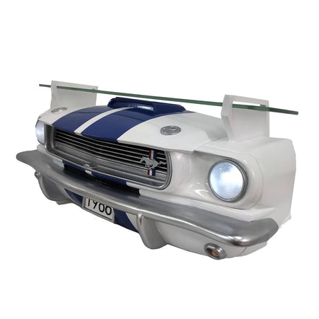 1966 Shelby GT350 Wall Shelf with Lights, White & Blue