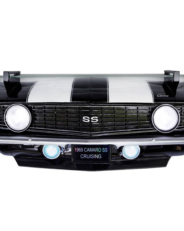 1969 Camaro SS Wall Shelf with Lights, Black and White