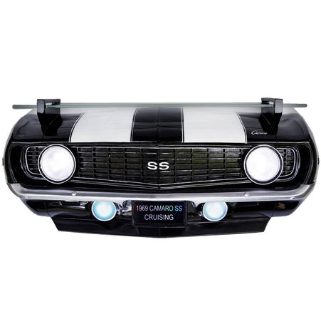 1969 Camaro SS Wall Shelf with Lights, Black and White