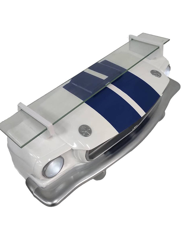 1966 Shelby GT350 Wall Shelf with Lights, White & Blue