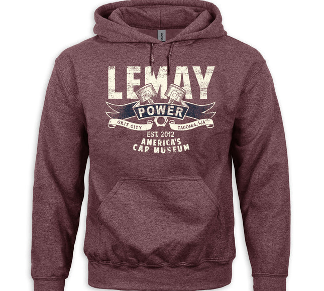 LeMay Power Mechanism Hoodie Maroon