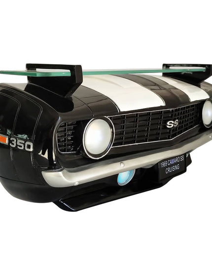 1969 Camaro SS Wall Shelf with Lights, Black and White