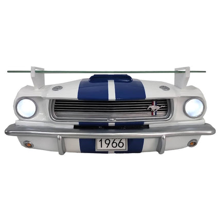 1966 Shelby GT350 Wall Shelf with Lights, White & Blue