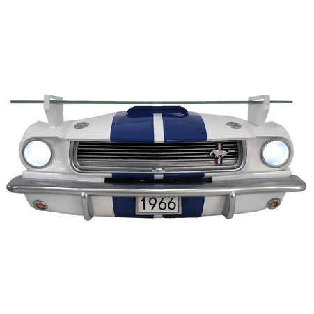 1966 Shelby GT350 Wall Shelf with Lights, White & Blue