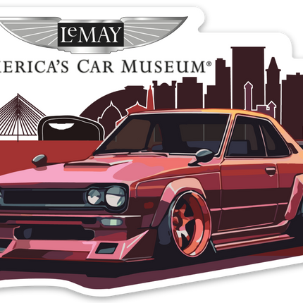 Burgundy car Sticker