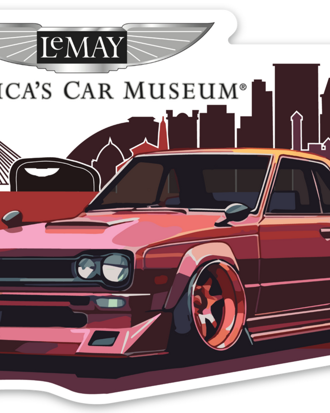 Burgundy car Sticker