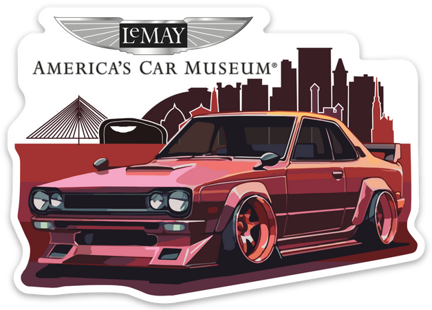 Burgundy car Sticker