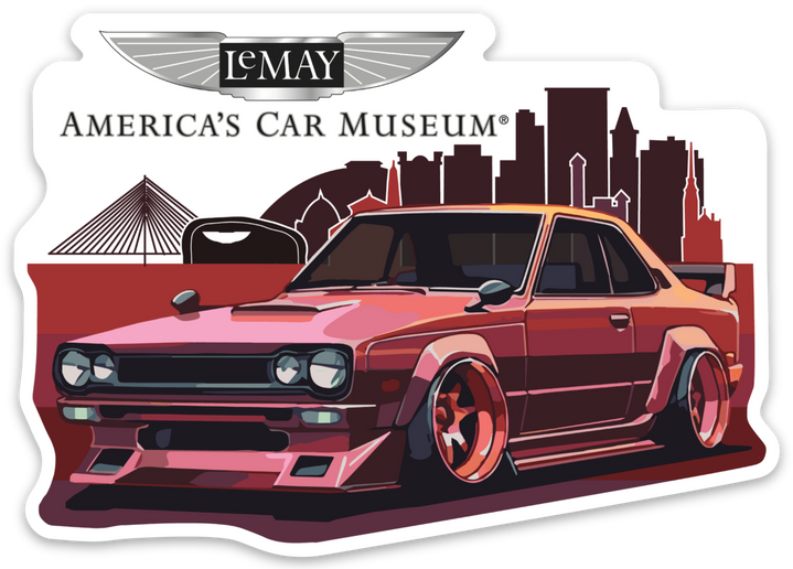 Burgundy car Sticker