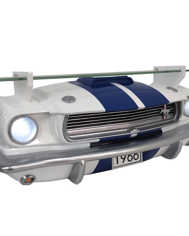 1966 Shelby GT350 Wall Shelf with Lights, White & Blue