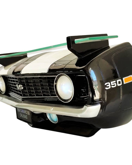 1969 Camaro SS Wall Shelf with Lights, Black and White