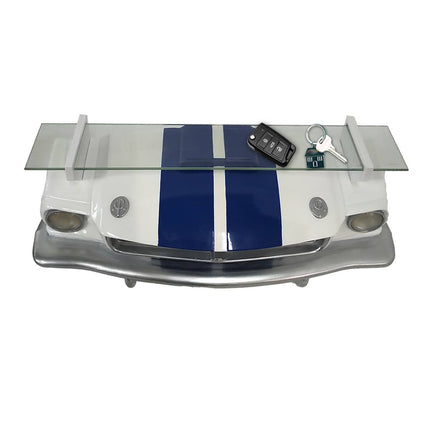 1966 Shelby GT350 Wall Shelf with Lights, White & Blue