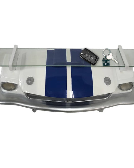 1966 Shelby GT350 Wall Shelf with Lights, White & Blue