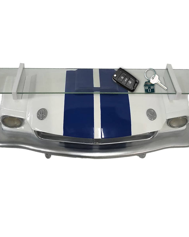 1966 Shelby GT350 Wall Shelf with Lights, White & Blue