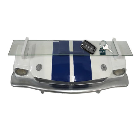 1966 Shelby GT350 Wall Shelf with Lights, White & Blue